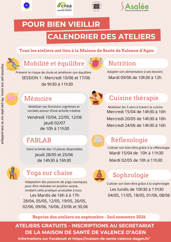 Calendrier 2026 S1